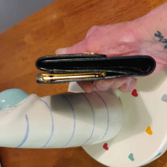 Salvatore Ferragamo Black Wallet with Gold Hardware - Picture 15 of 16